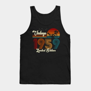 Vintage 1959 Shirt Limited Edition 61st Birthday Gift Tank Top